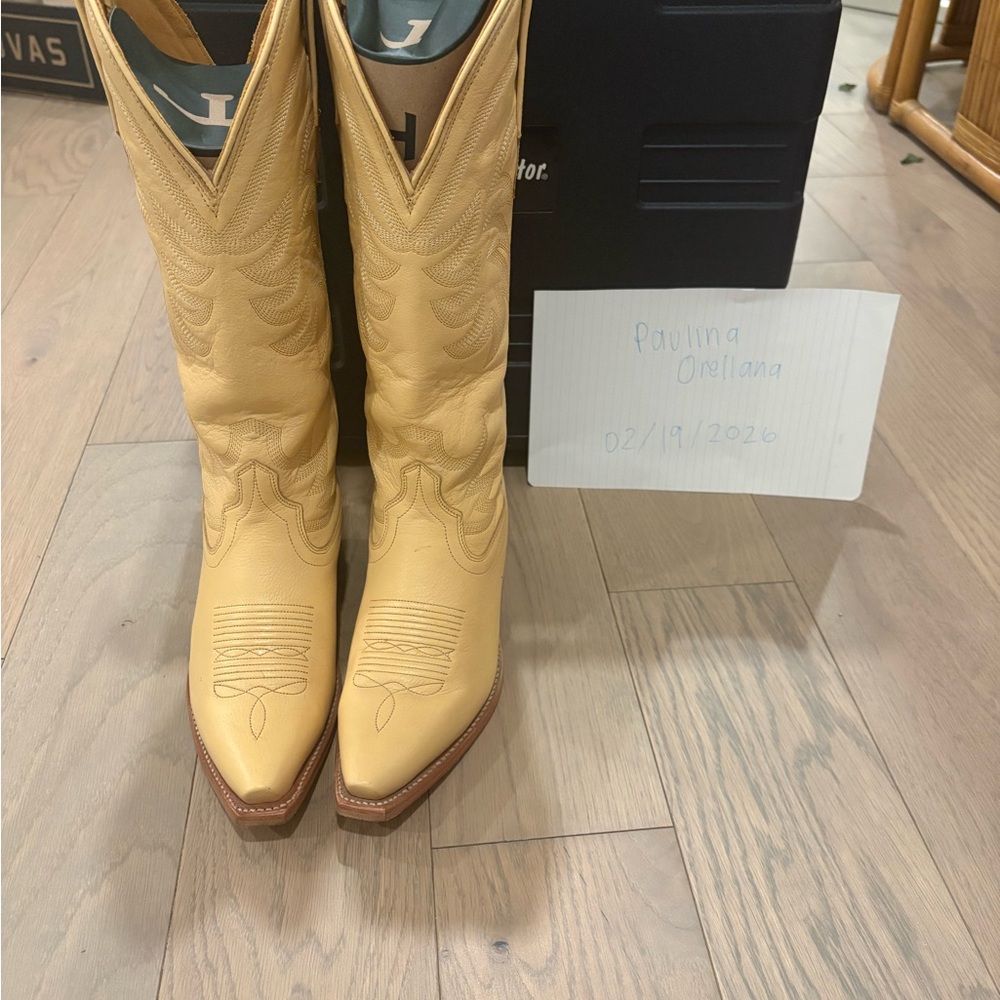 Tecovas Butter Yellow Cowboy boots